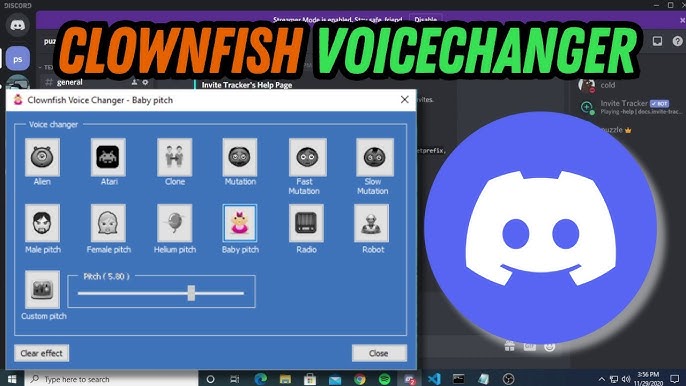 how to use clownfish voice changer on discord